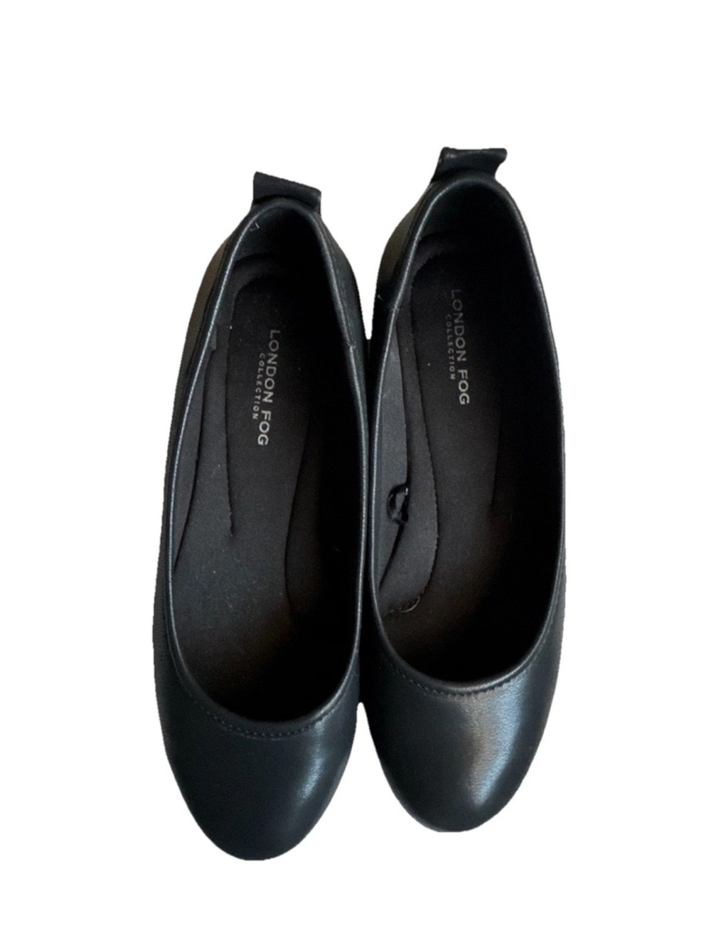 London Fog Women Knit Ballet Flats Black Sz 7.5W Casual Dressy Slip On Shoe Work
